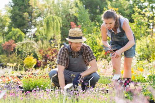 Finished low-maintenance garden landscaping suitable for homes in Yeading